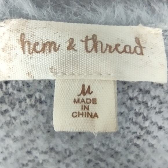 Hem & Thread Animal Print Button Up Cardigan Sweater Leopard Cheetah Cozy Size M - Picture 4 of 16